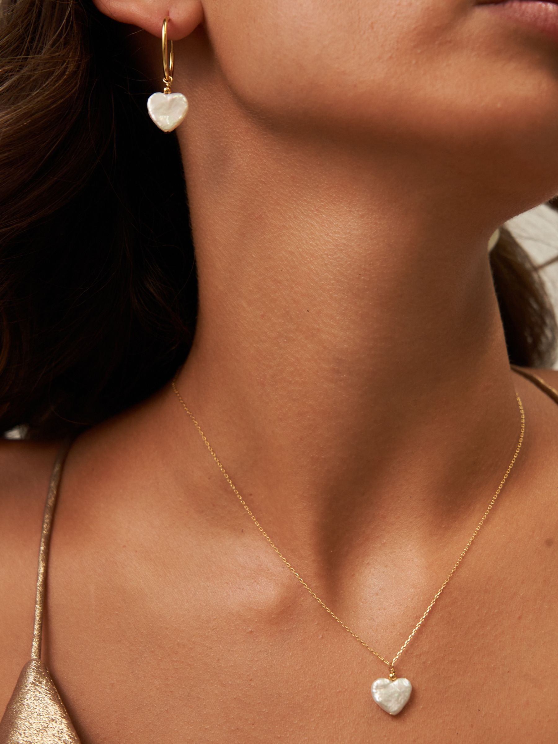 Pearl Heart Shape Necklace Pendant