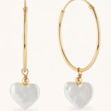 Heart Shape Pearl on a Gold Hoop