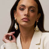 Black Glass Large Pearl Drop earrings