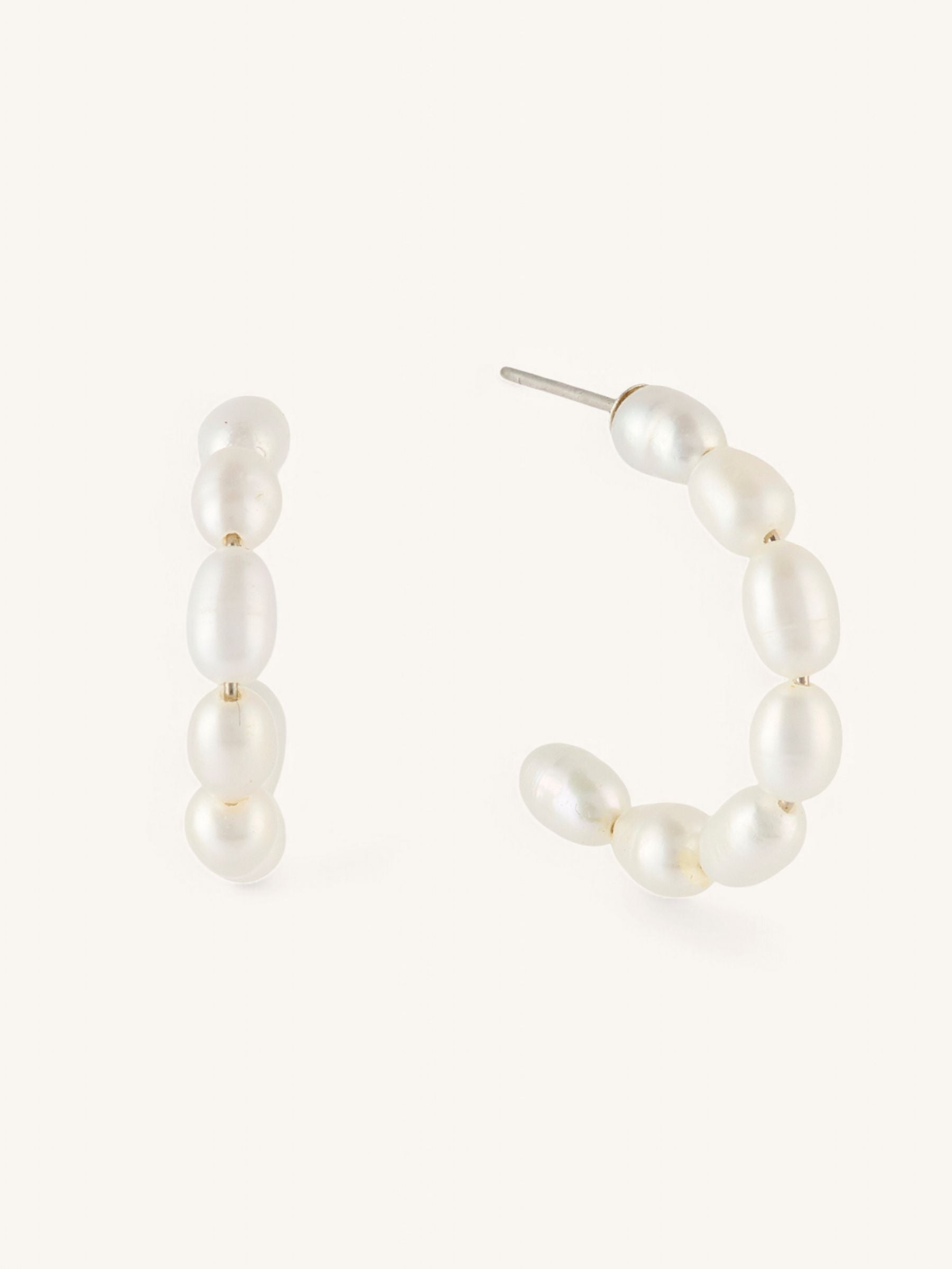 Continual Pearl Hoop Earrings