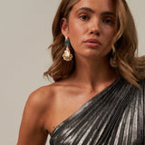 Blue Glass Large Pearl Drop earrings