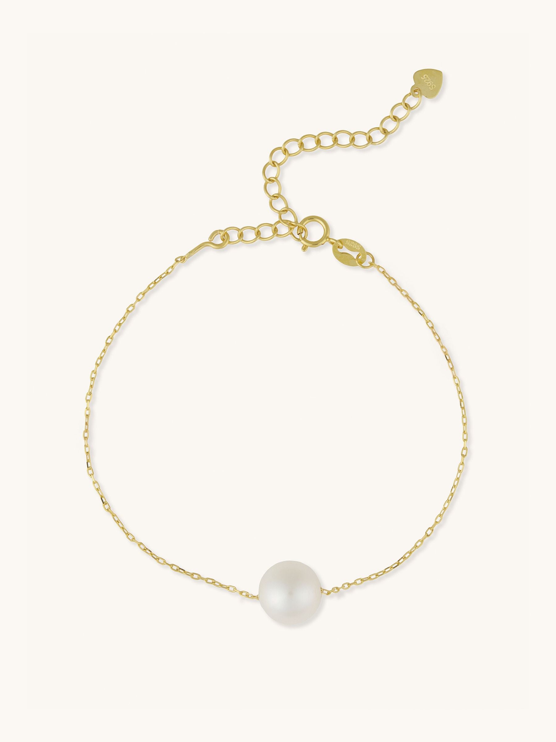 Single Pearl Bracelet Gold