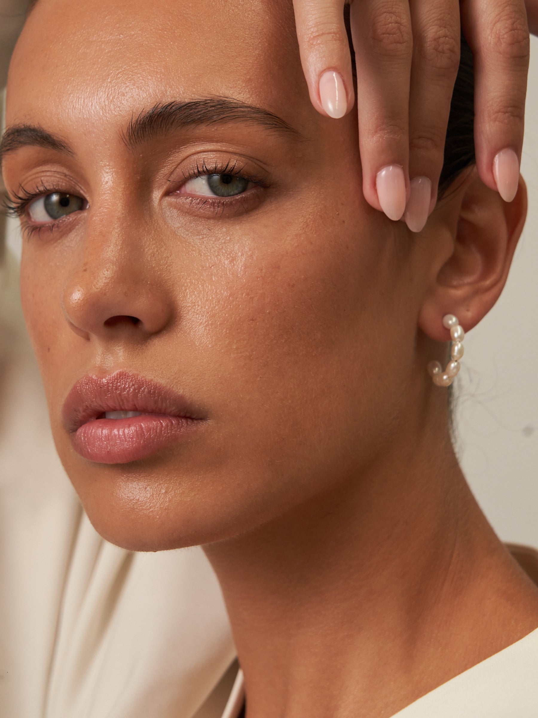 Continual Pearl Hoop Earrings