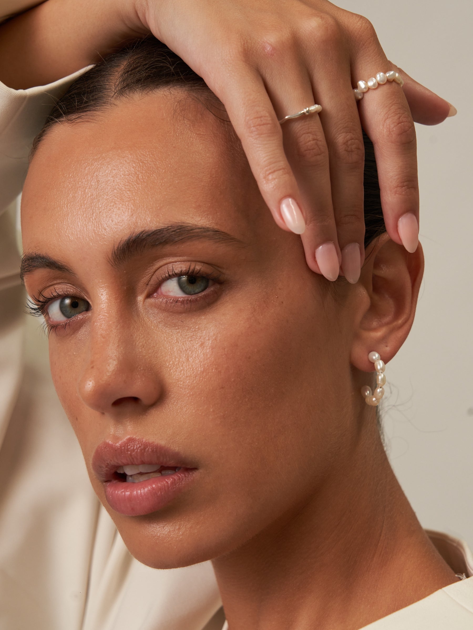 Continual Pearl Hoop Earrings