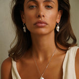 Large Fireball Baroque Pearl Hoop Earrings