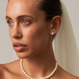 Round Pearl Strand Choker Necklace