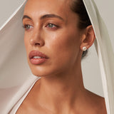 large white pearl stud earrings