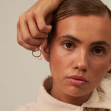Chunky Gold Pearl Hoops