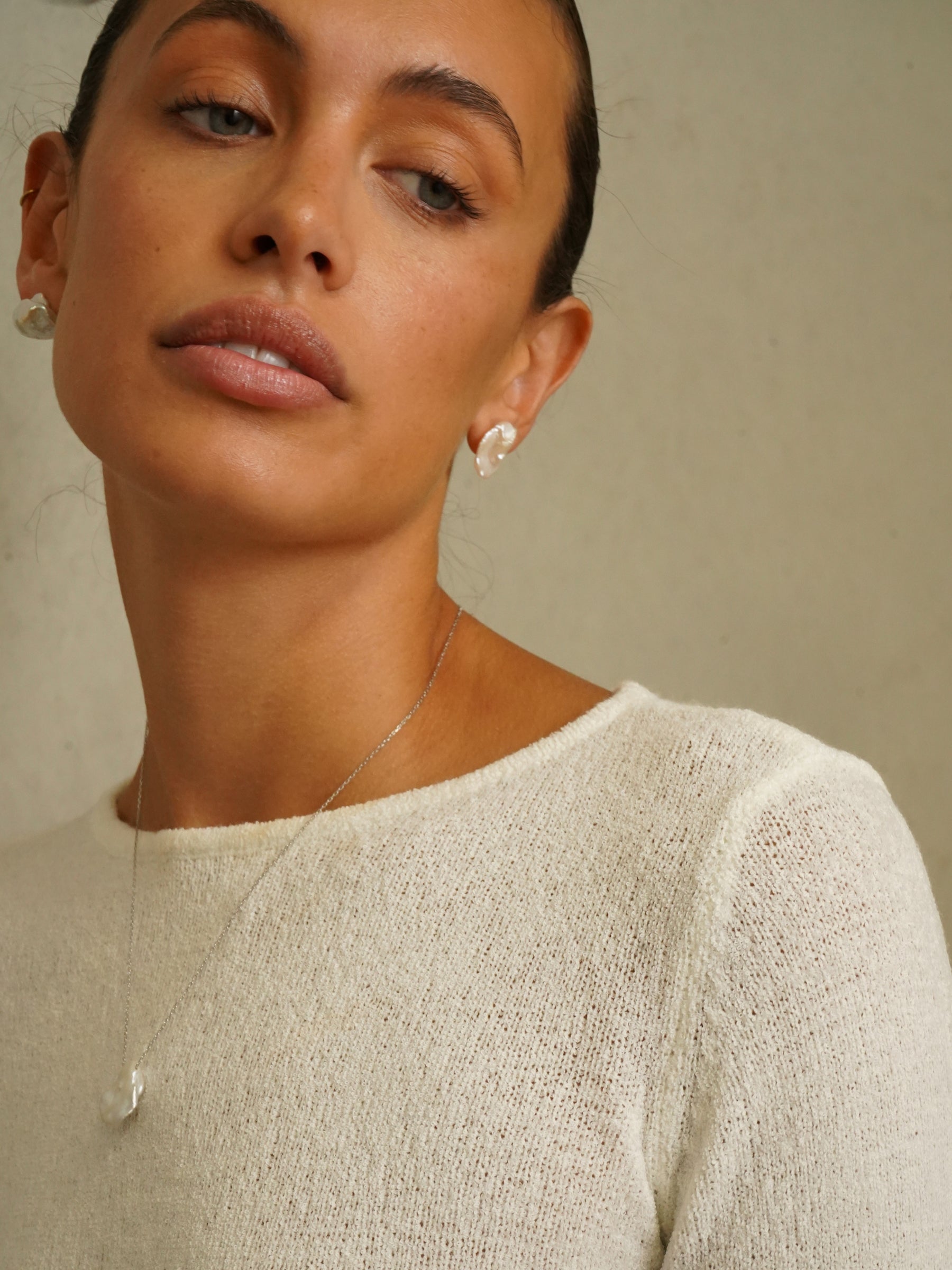 Keshi Pearl Pendant Necklace