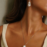 Large Fireball Keshi Pearl Necklace