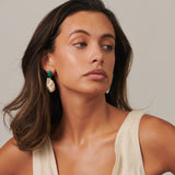 Jadie Large Pearl Jade dangle earrings