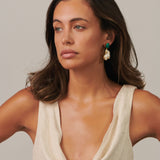 Jadie Large Pearl Jade dangle earrings