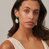 Jadie Large Pearl Jade dangle earrings