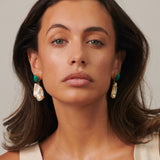 Jadie Large Pearl Jade dangle earrings