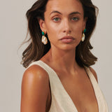 Jadie Large Pearl Jade dangle earrings