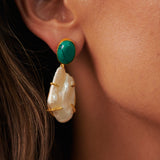Jadie Large Pearl Jade dangle earrings
