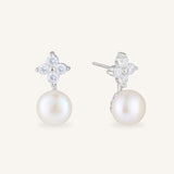 Crystal Pearl Drop Earrings