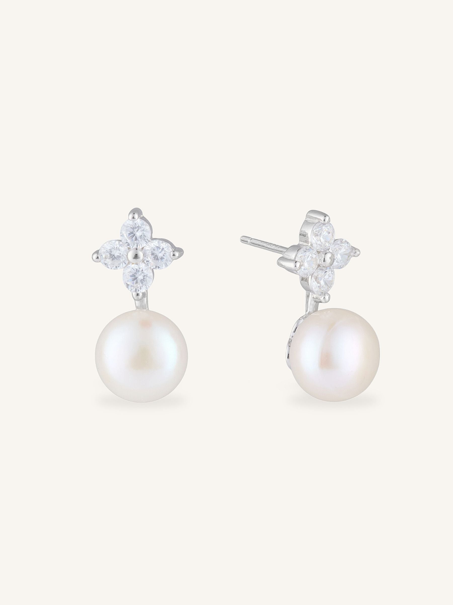 Crystal Pearl Drop Earrings