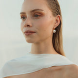 Large Pearl Drop Gold Hook earrings