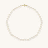 Round Pearl Strand Choker Necklace