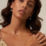 Single Pearl Choker Necklace in Gold