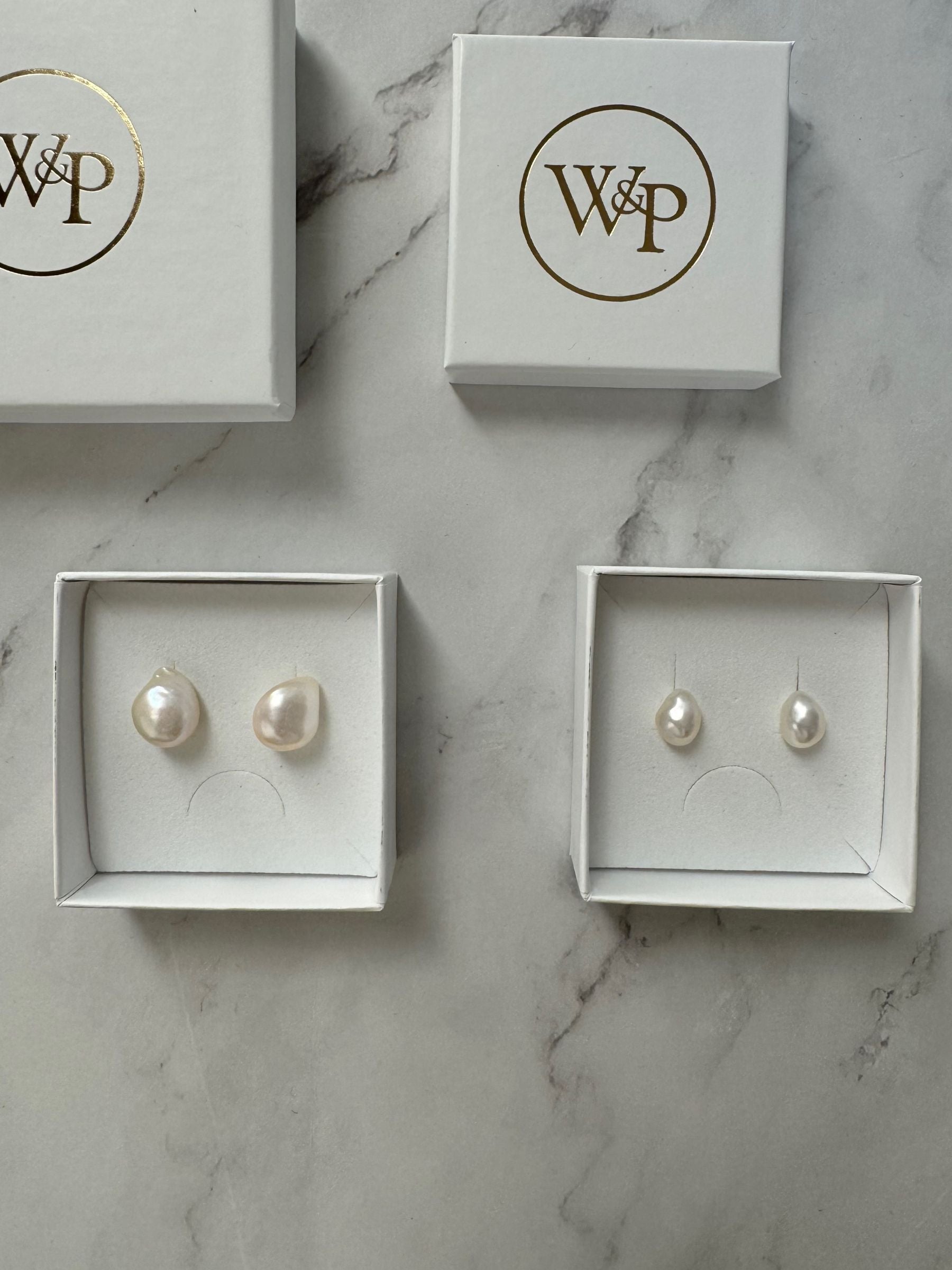 Keshi Pearl Stud Earrings