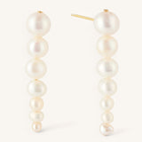 Seven White Pearl Drop Earrings