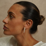Seven White Pearl Drop Earrings
