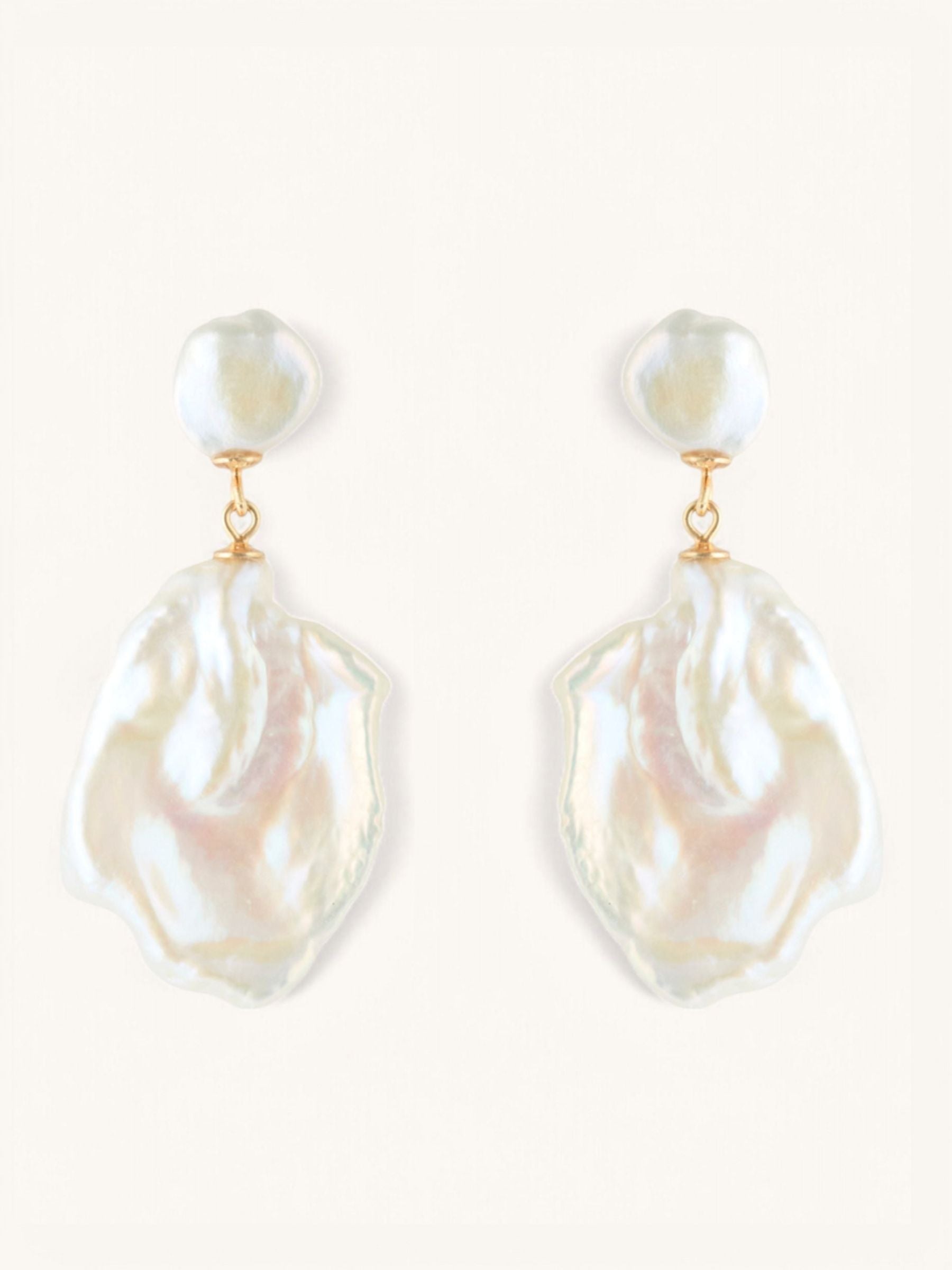 Large Baroque Pearl Drop Earrings