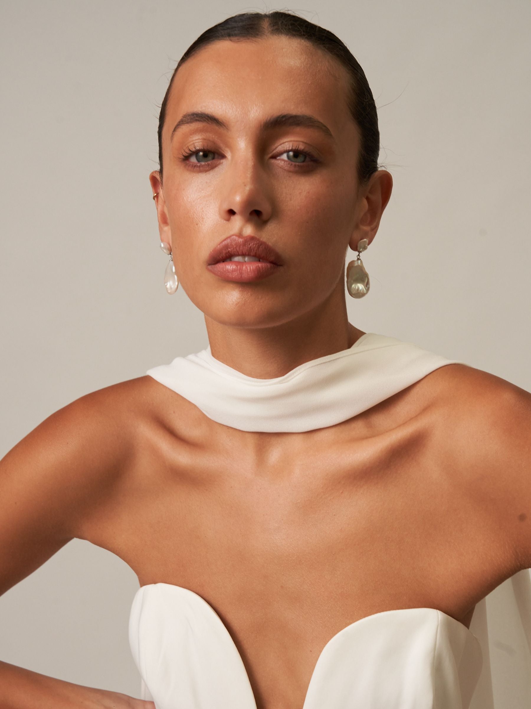 Large Baroque Pearl Drop Earrings