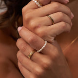 Small Single Pearl Ring