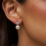 Crystal Pearl Drop Earrings
