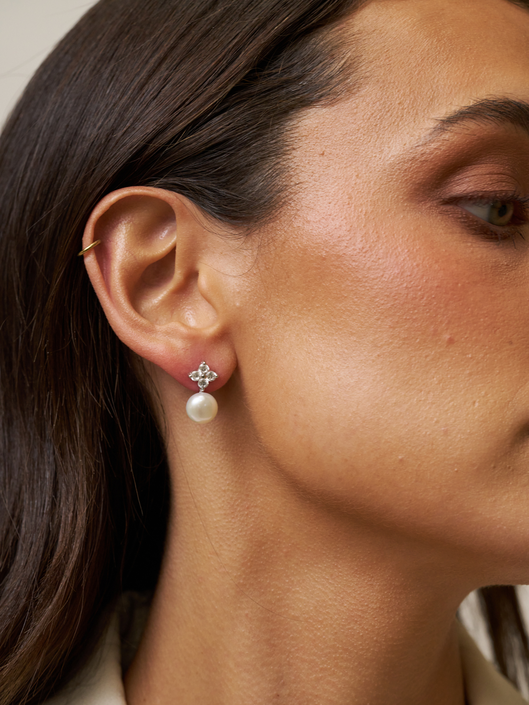 Crystal Pearl Drop Earrings