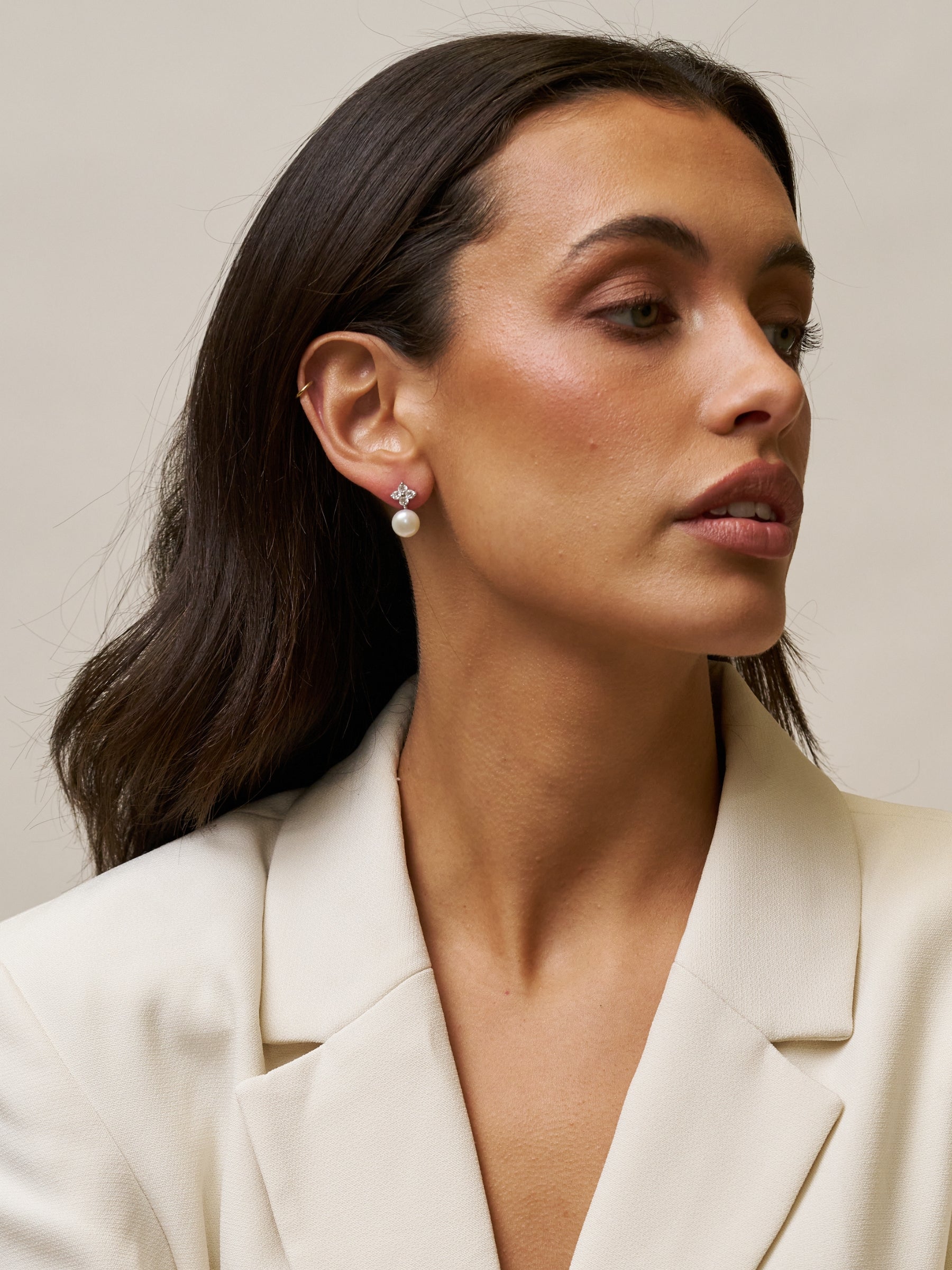 Crystal Pearl Drop Earrings
