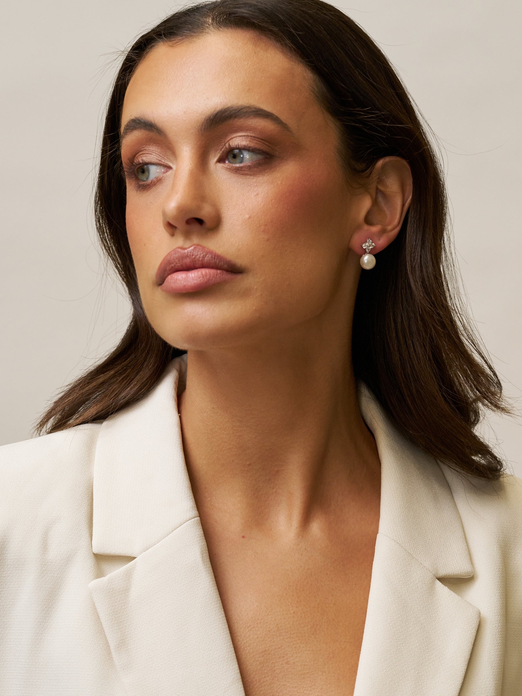 Crystal Pearl Drop Earrings