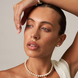 White Pearl Strand Bracelet Gold
