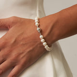 Pearl Strand Bracelet Silver