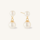 Two Pearl Drop Earrings
