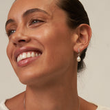 Rebecca | Small Pearl Drop Hoops