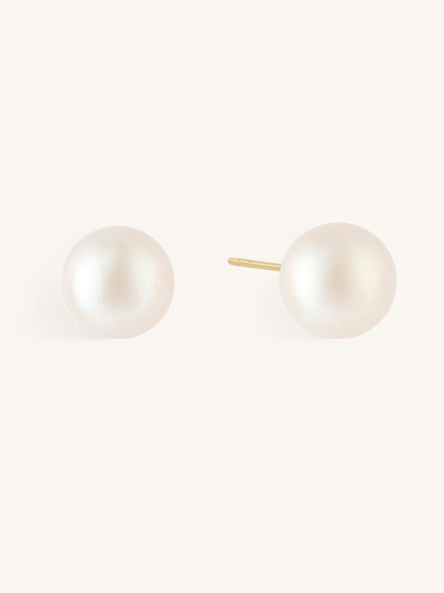 White Akoya Pearl Stud Earrings