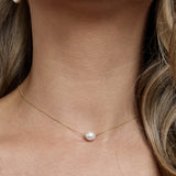 Brooke | Adjustable Single Baroque Pearl Choker Necklace