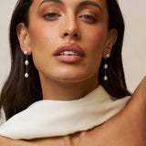Three Pearl Drop Earrings