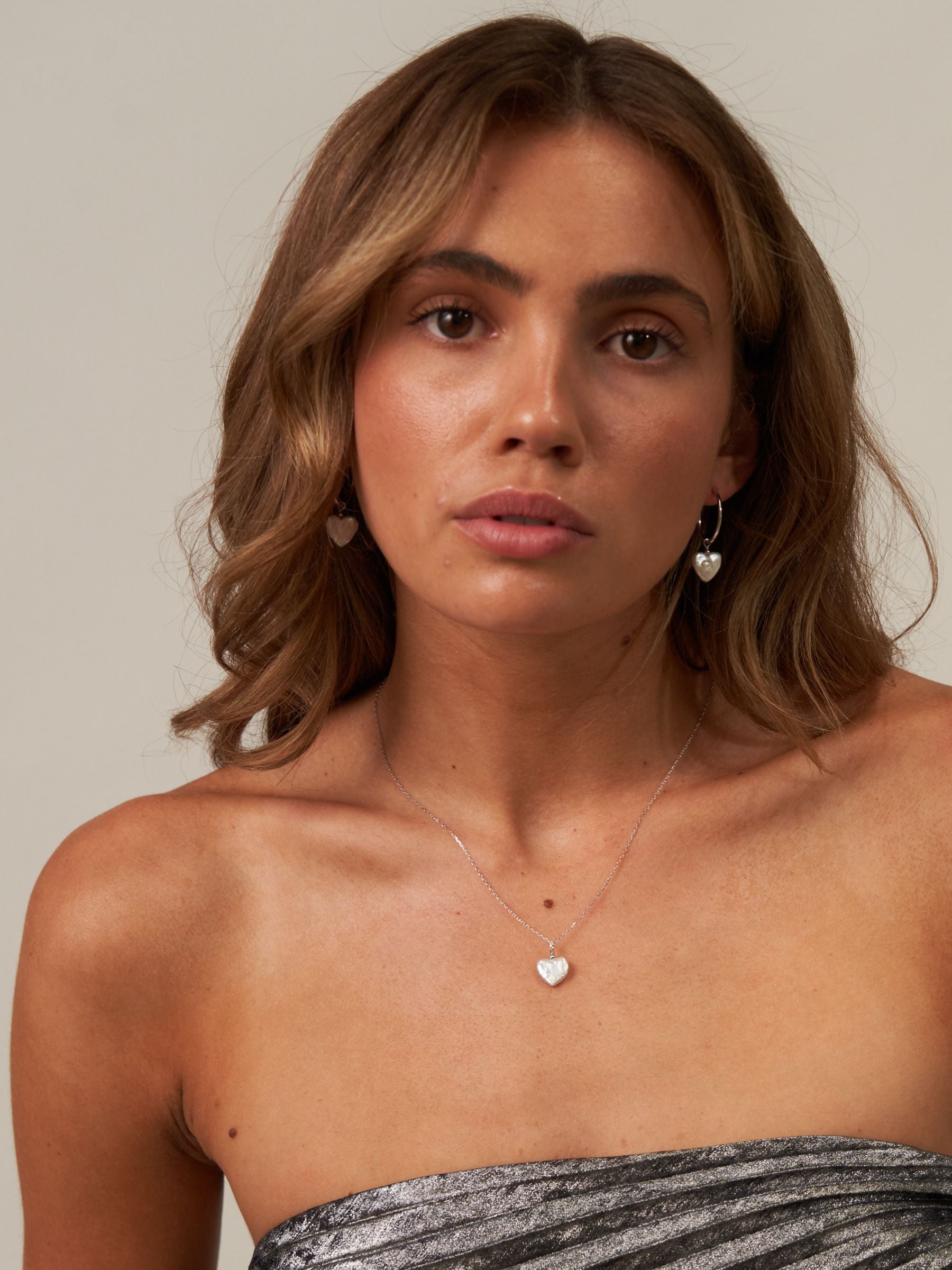 Pearl Heart Shape Necklace Pendant