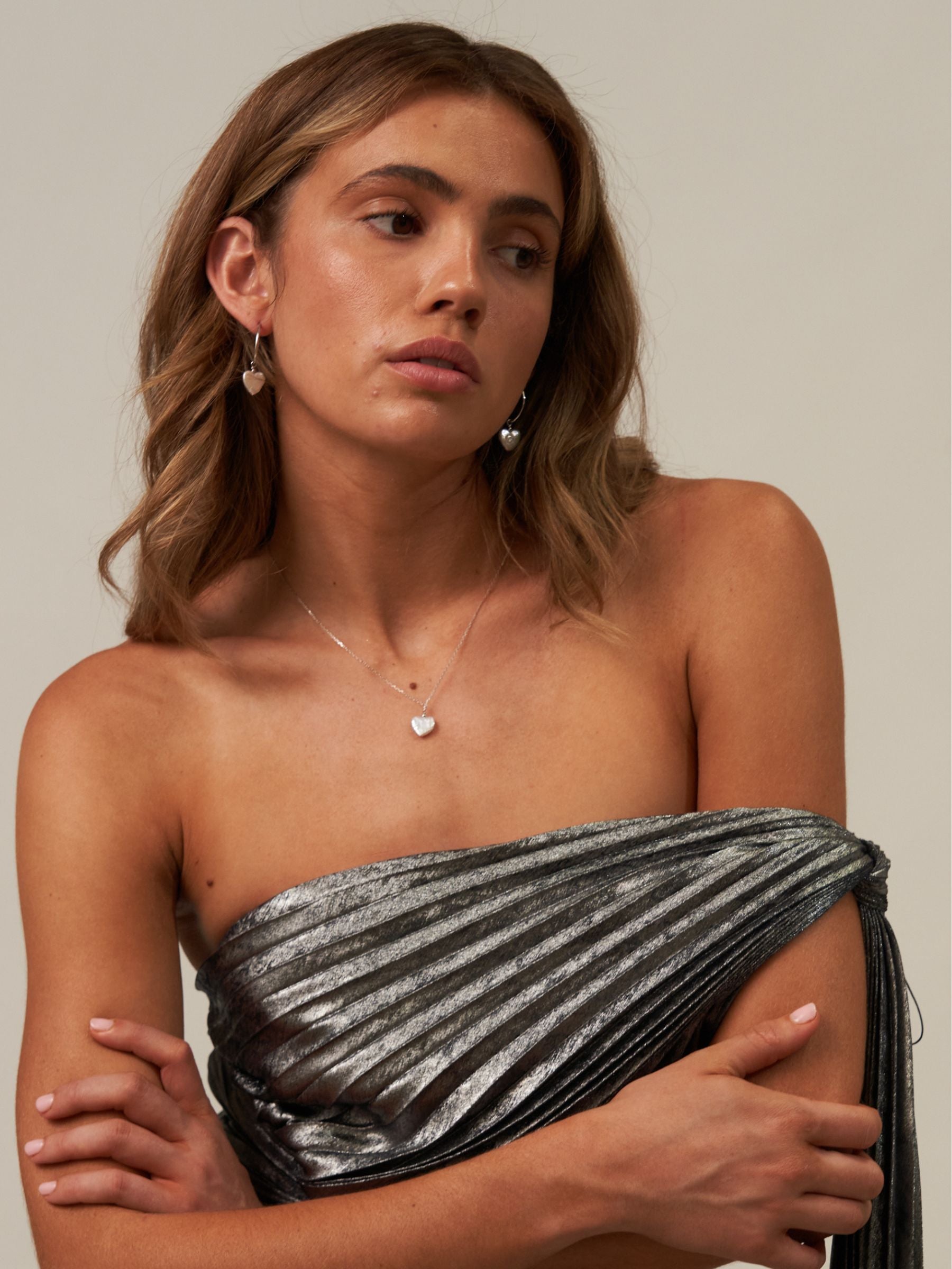Pearl Heart Shape Necklace Pendant