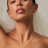 Small Pearl Hoop Earrings