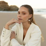 Baroque Pearl Drop Hoop Earrings