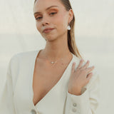 Baroque Pearl Drop Hoop Earrings