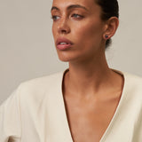 Black Pearl Akoya Studs with gold backs 