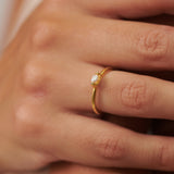 Small Single Pearl Ring
