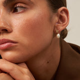 pearl drop earring gold